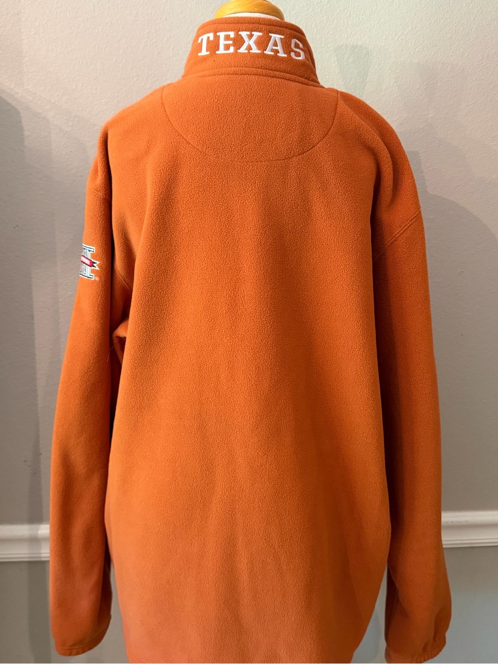 Men's Texas Longhorns Full Zip Fleece Jacket College Football University Texas - Picture 2 of 8